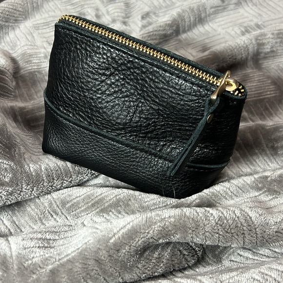 Portland Leather Goods Black Medium Cosmetic Bag - Picture 2 of 4